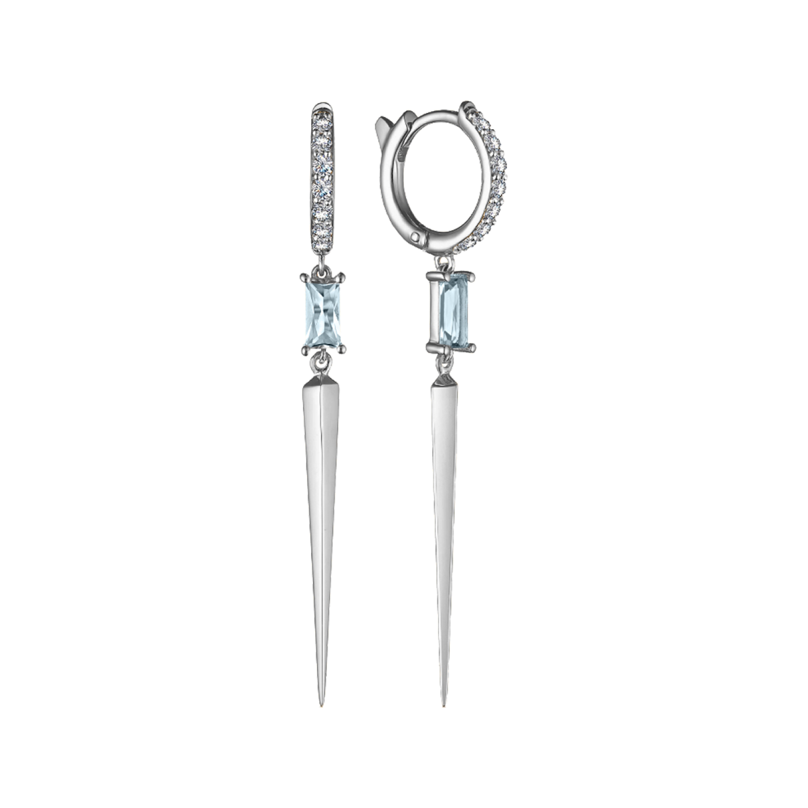 Золотые серьги с топазами