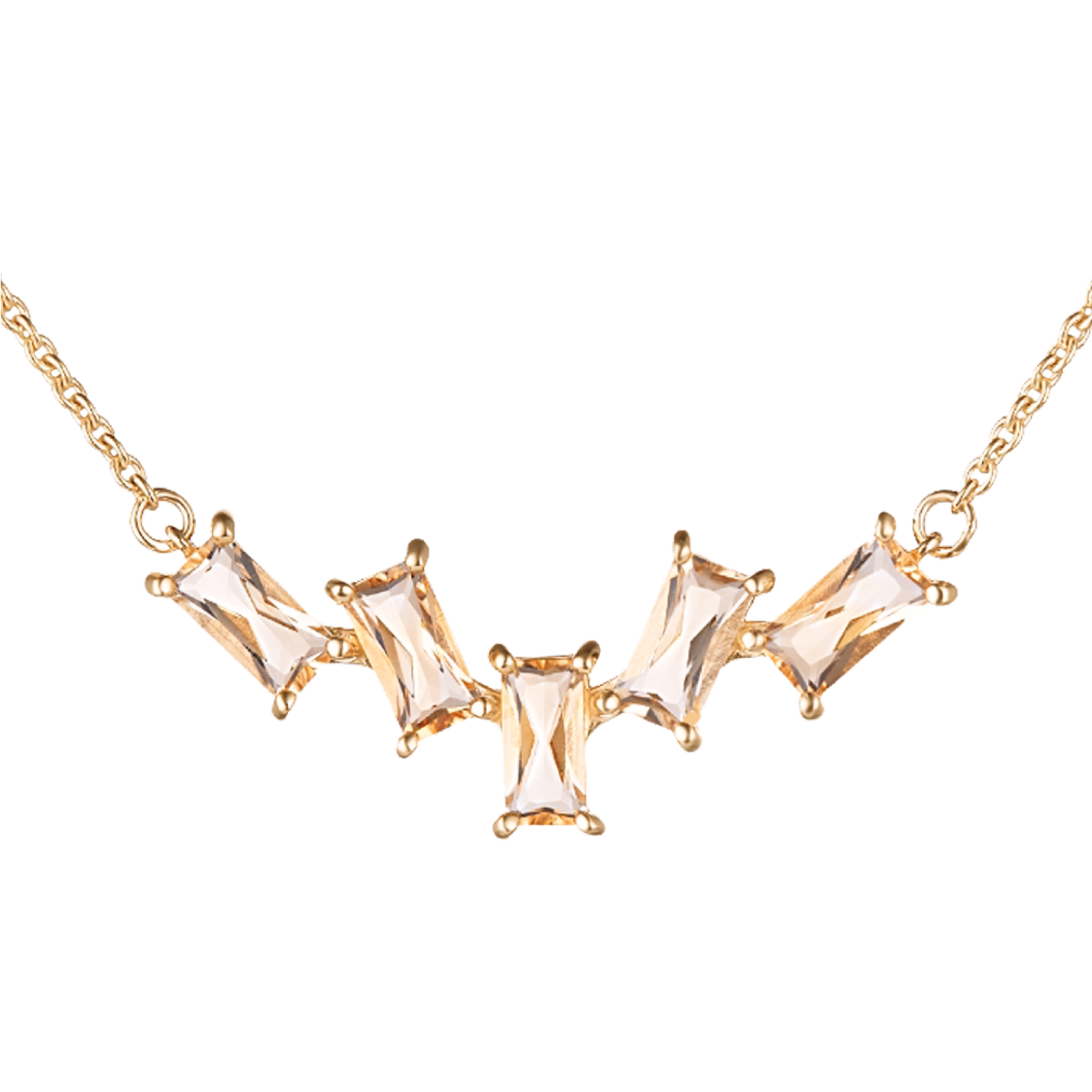 Колье из золота с цитринами