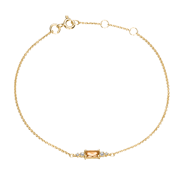 Браслет из золота с цитринами и топазами