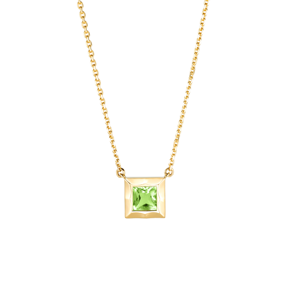 Золотое колье с хризолитом