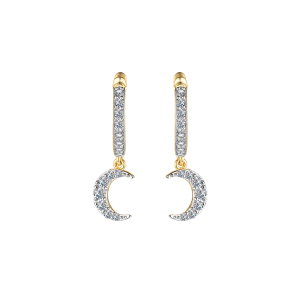 Золотые серьги с бриллиантами 