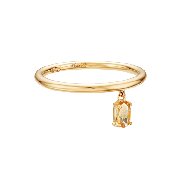 Золотое кольцо с цитрином