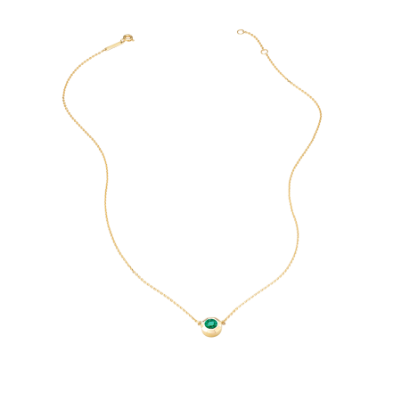 Золотое колье с изумрудом
