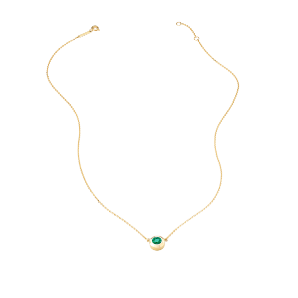 Золотое колье с изумрудом