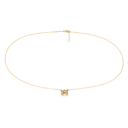 Золотое колье с цитрином