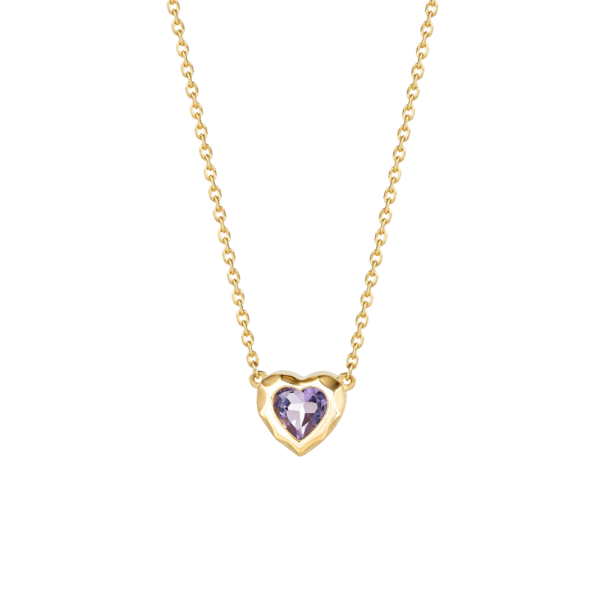 Золотое колье с аметистом