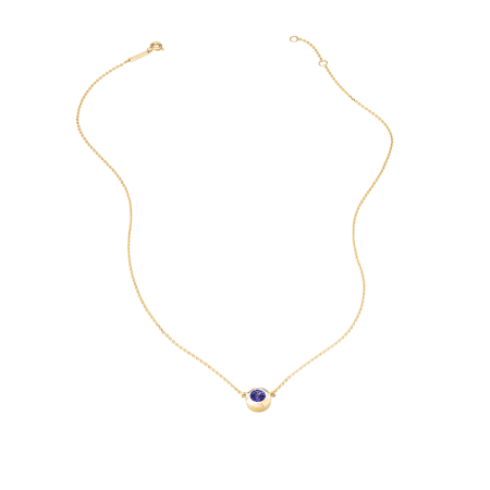 Золотое колье с танзанитом