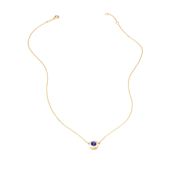 Золотое колье с танзанитом