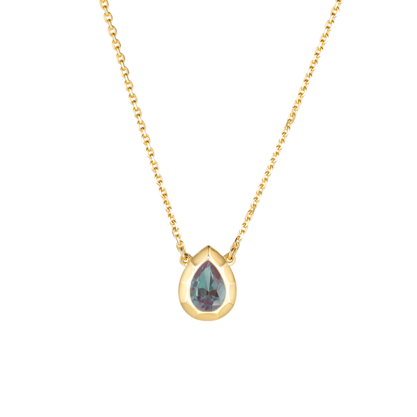 Золотое колье с александритом