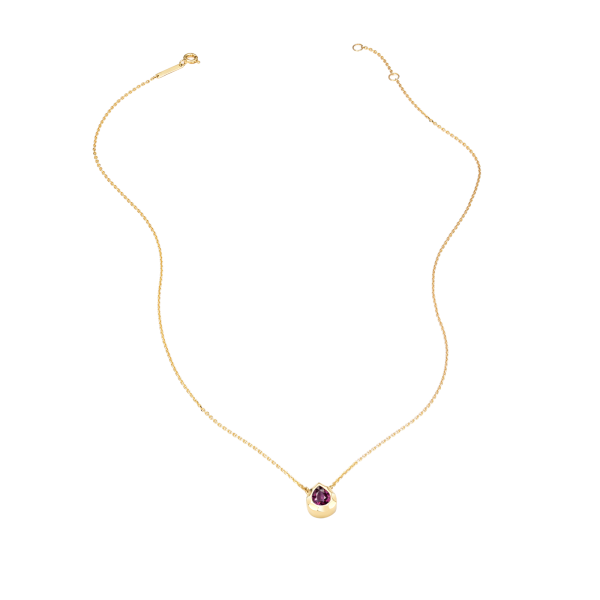 Золотое колье с родолитом