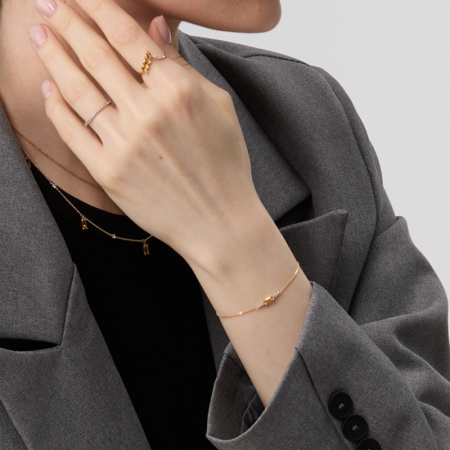 Браслет из золота с цитринами и топазами