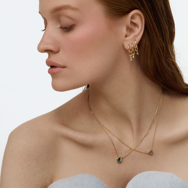 Золотое колье с аметистом