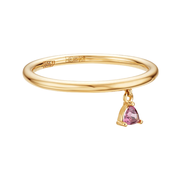 Золотое кольцо с родолитом