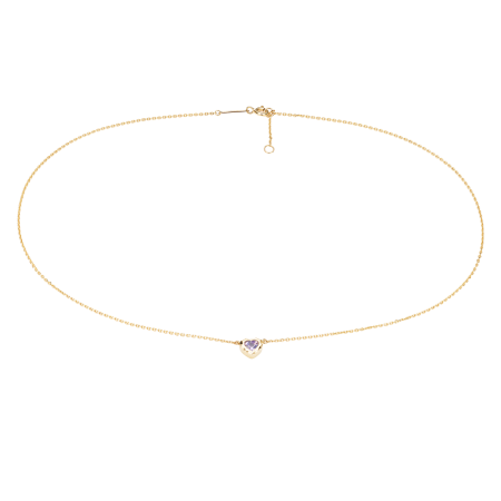 Золотое колье с аметистом